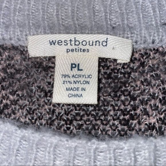 🆕Westbound Plaid Blk, Pink & Gray Sweater PL NWOT - Picture 7 of 7